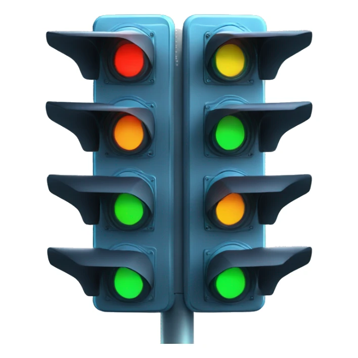 futuristic traffic light blue neon smart sensors sticker