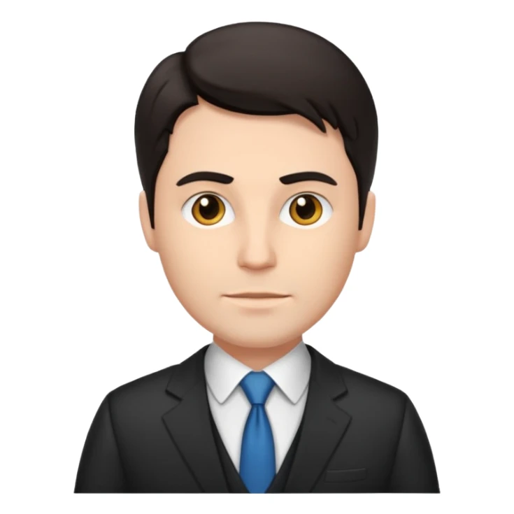 Create a white man with dark air lawer sticker