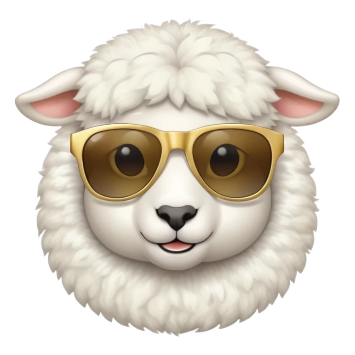  lamb wearing sunglasses and gold necklace 
 sticker