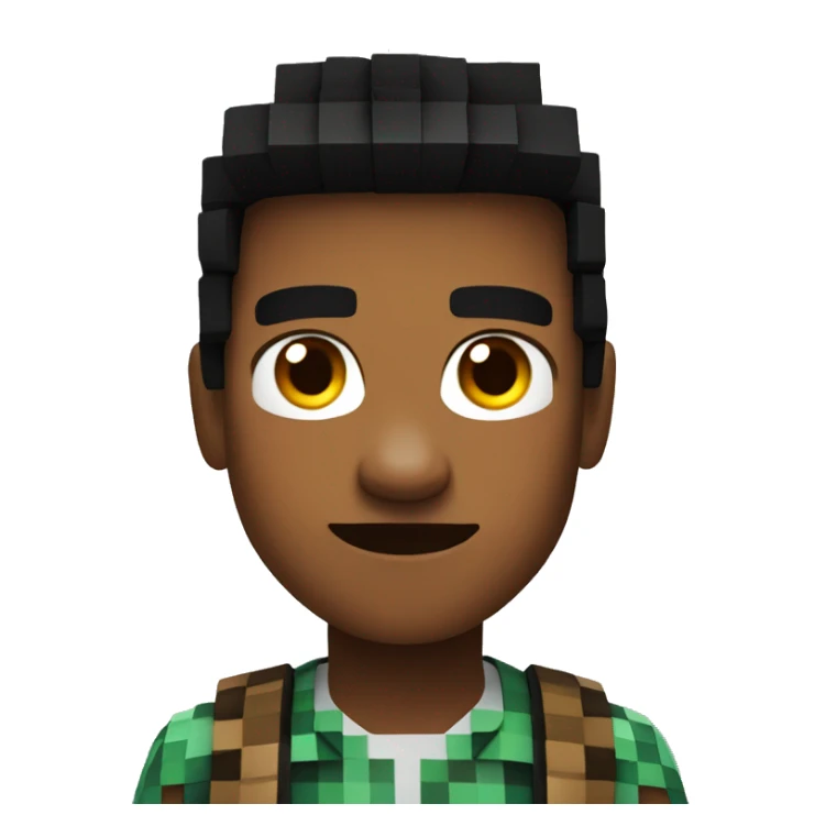 young adult in minecraft look sticker