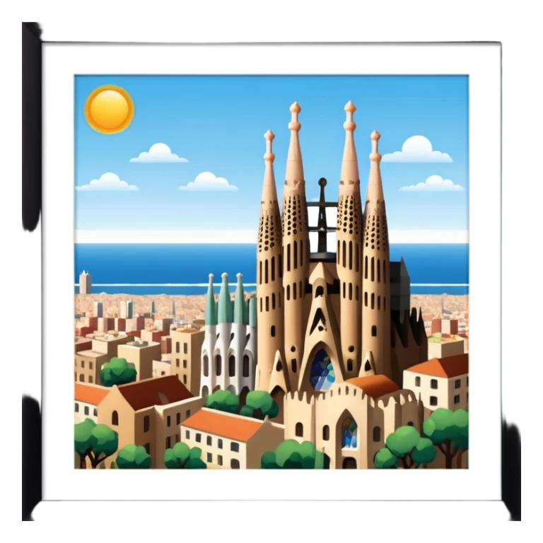 barcelona and sagrada familia sticker