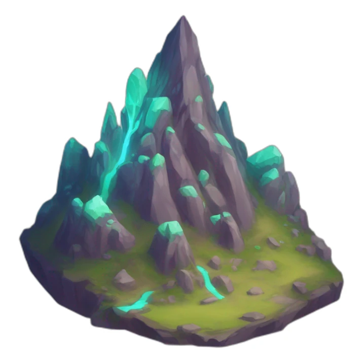 alien mountain creature scifi roguelike rpg style inspired by slay the spire digital art sticker
