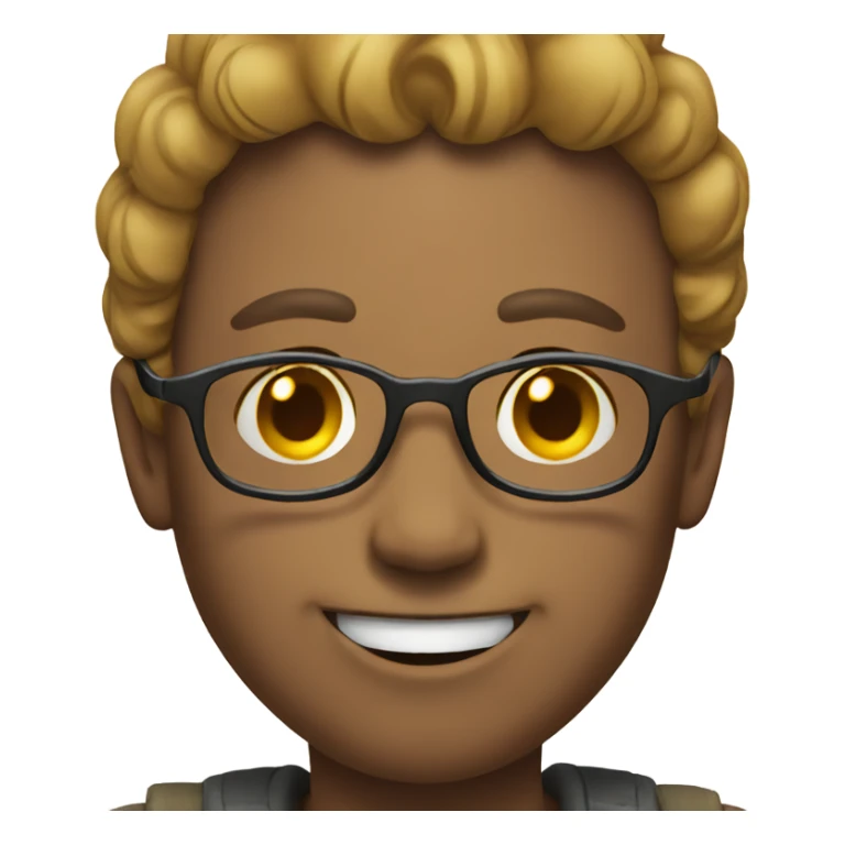 Smile emoji with peace signs sticker