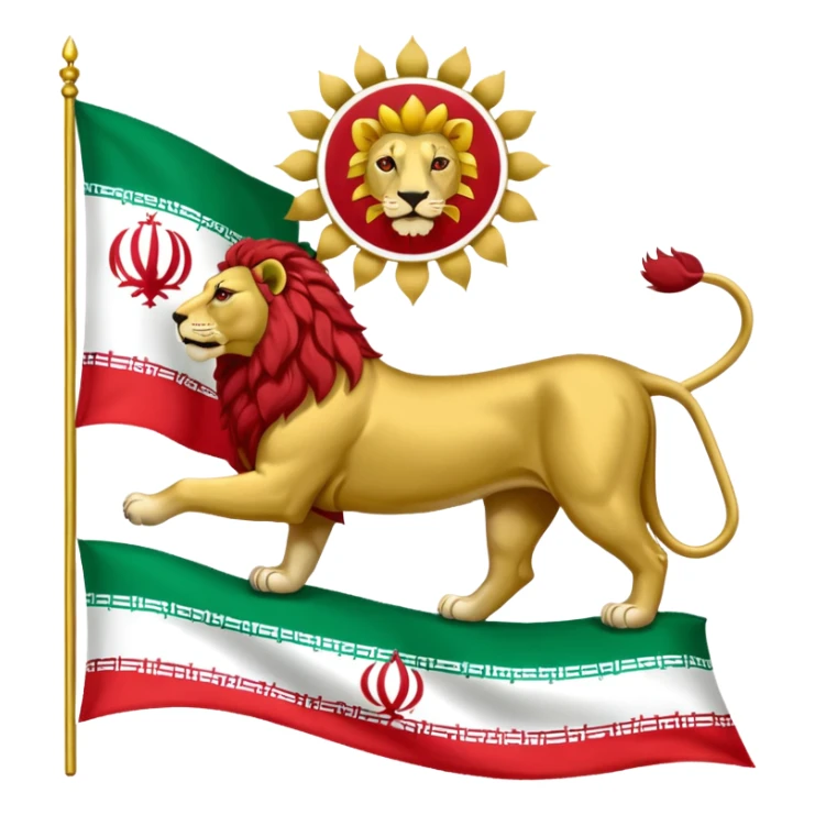 Irans pahlavi periods flag sticker