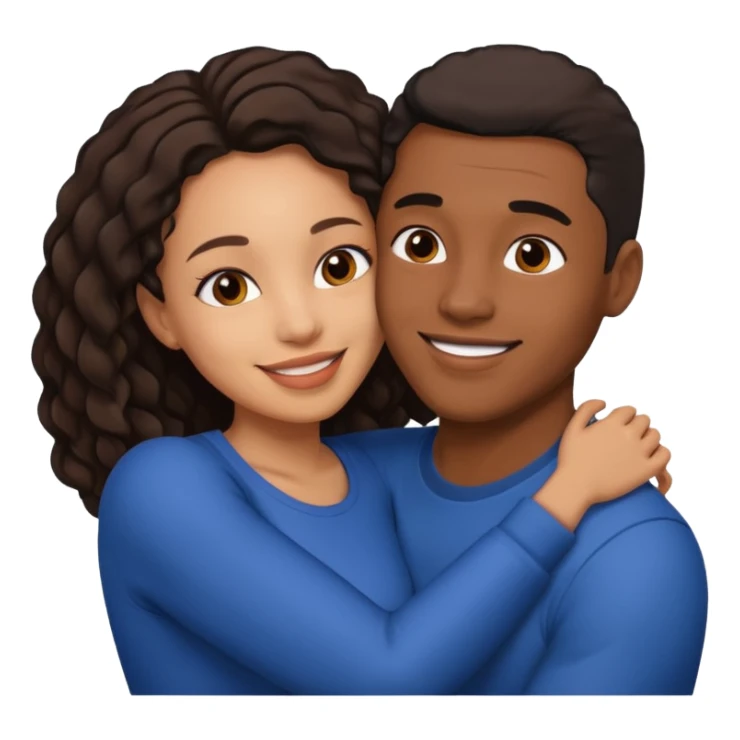 Ebony couple, light skin female brown skin male sexual  sticker