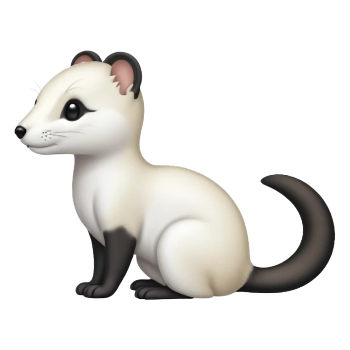 Emoji hermine du drapeau breton. Ne modifie par le design, je veux juste l'hermine en noir. Je te parle du petit symbole sticker