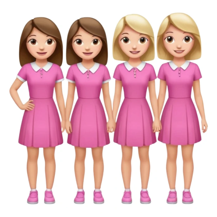 group of cute sorority girls  sticker