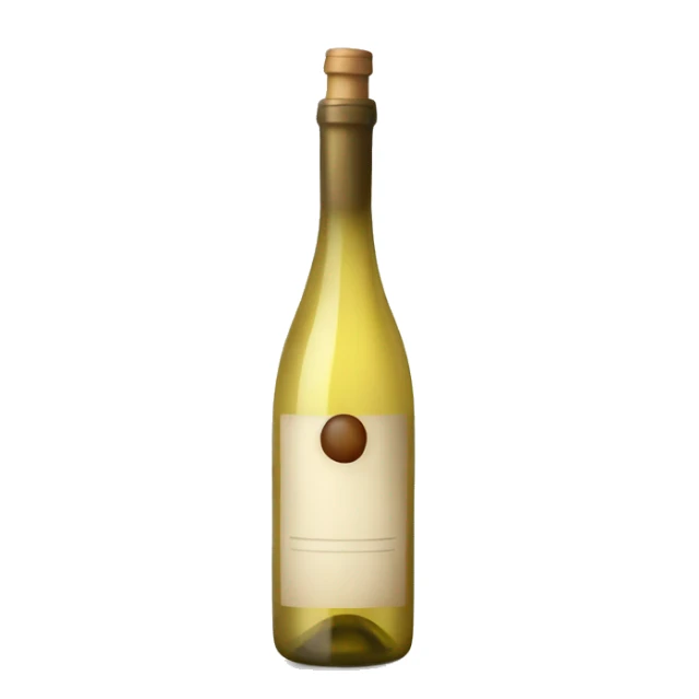 Bottle of white wine sticker