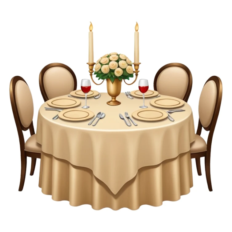 Beautiful beige special shiny gorgeous romantic vintage dinner table sticker