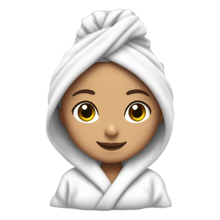 ariana grunde in bath robe with hair towel sticker