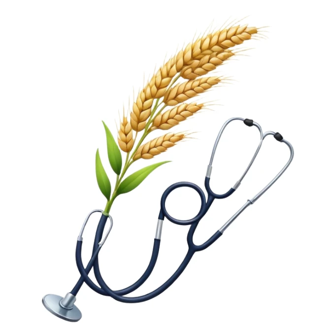 a single emoji combining a wheat stalk and a medical stethoscope sticker