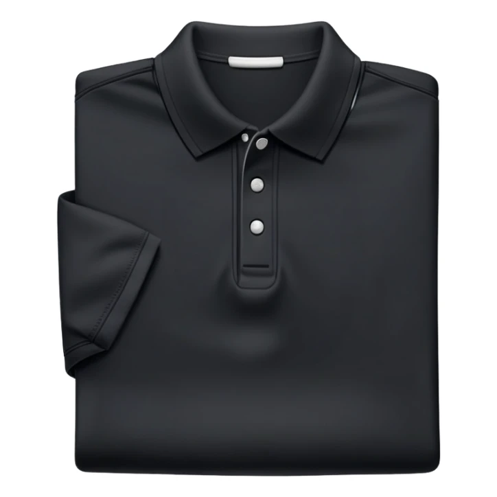 Black polo shirt neatly folded sticker