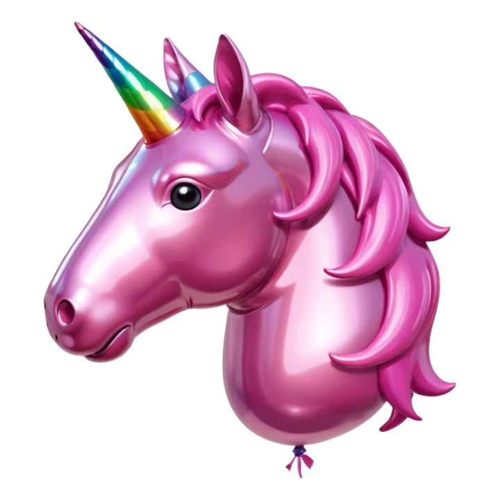   jeff koons style art pink meat unicorn balloon  sticker