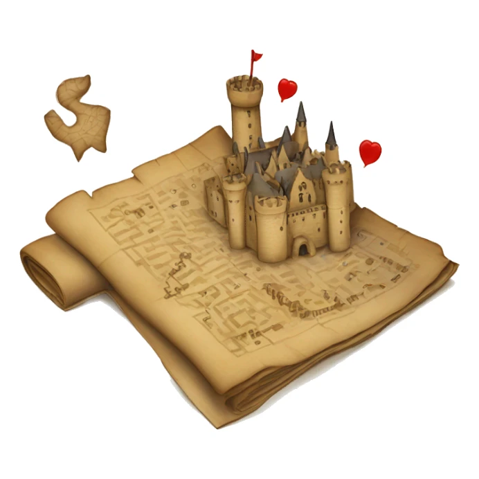 The marauders map with castle and red footprints sticker