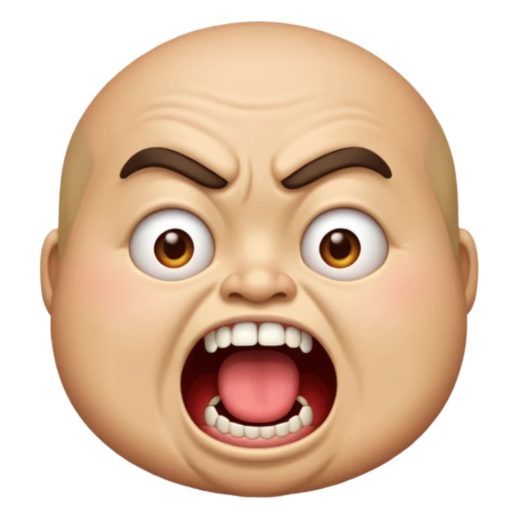 gum tsion emoji very not nice rude shouting ragebaiter fat ugly sticker