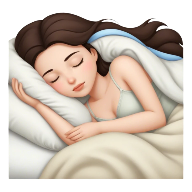 Brunette girl sleepin sticker