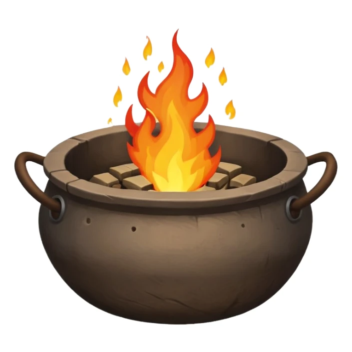 can you make a really medieval looking fire basin with a fire coming out of the top sticker