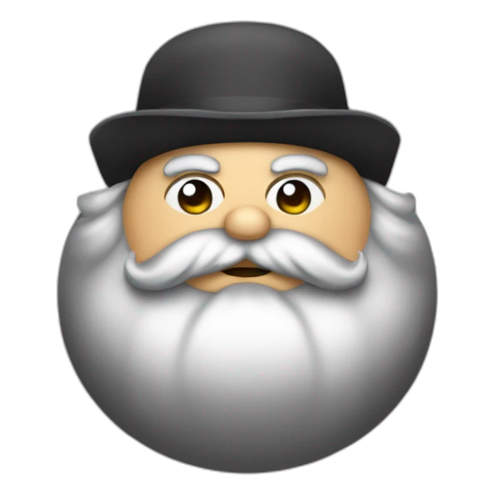 fat karl marx in the kippah on the head sticker