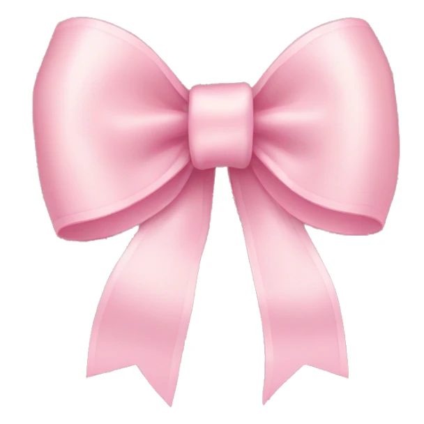light pink ribbon bow sticker