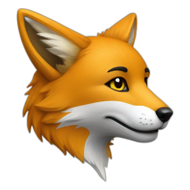 a fox with the flag of Ukraine on its cheek sticker