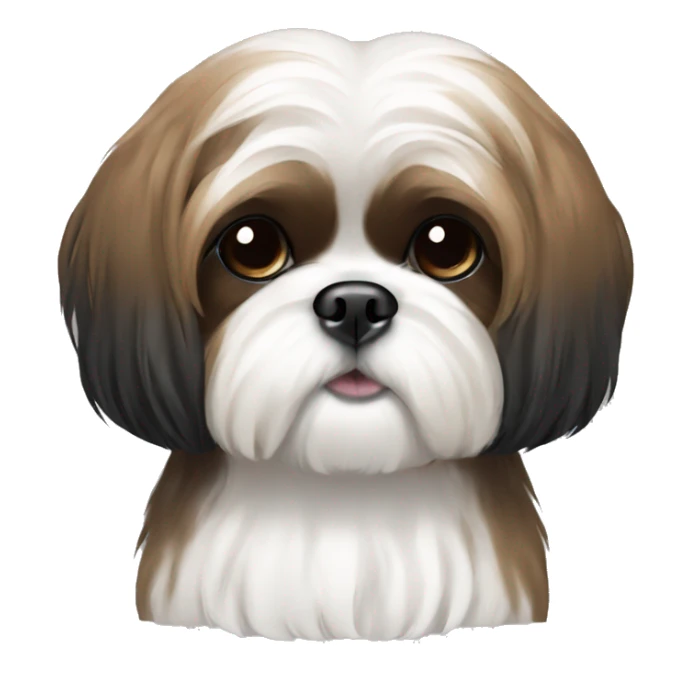 shih tzu brown black and white sticker