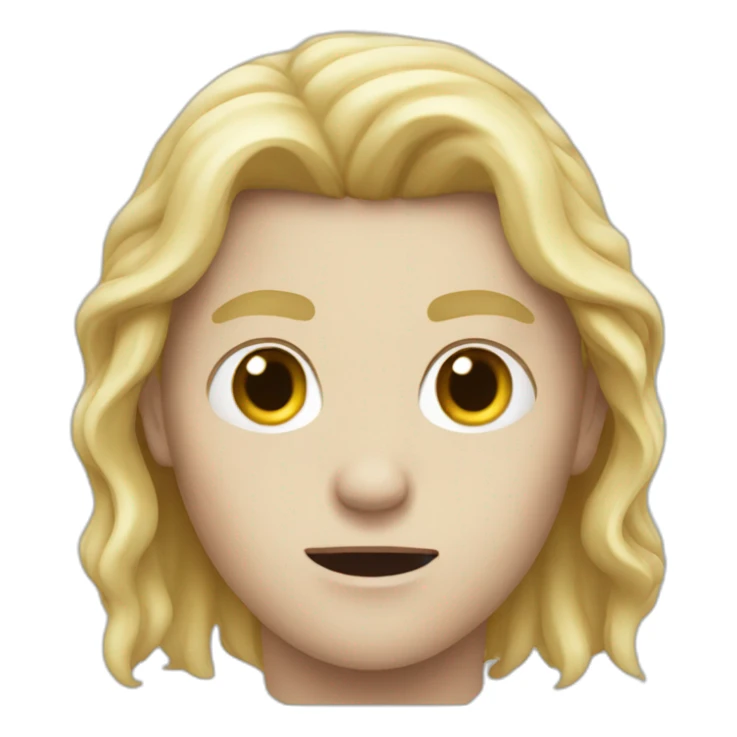 Mad white kid with blond hair sticker