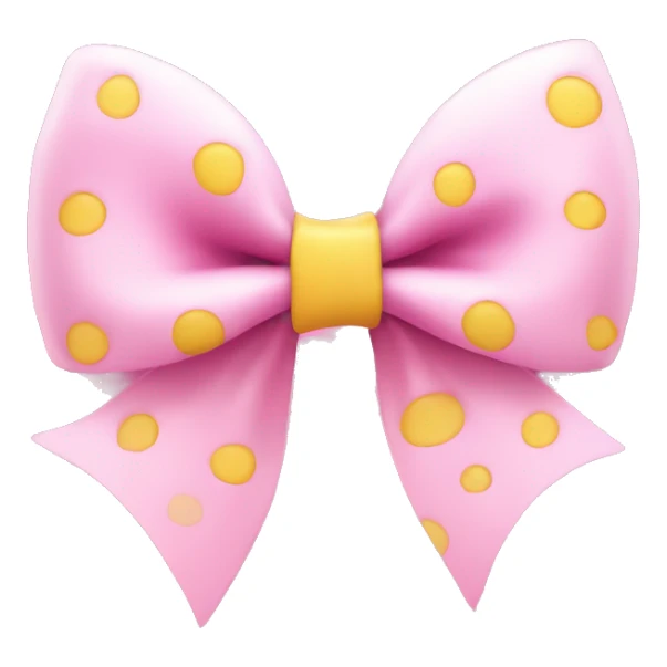 Cute Pink bow with a yellow spot in the middle sticker
