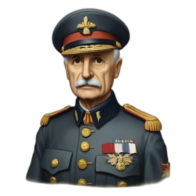 Général petain france 1945 sticker