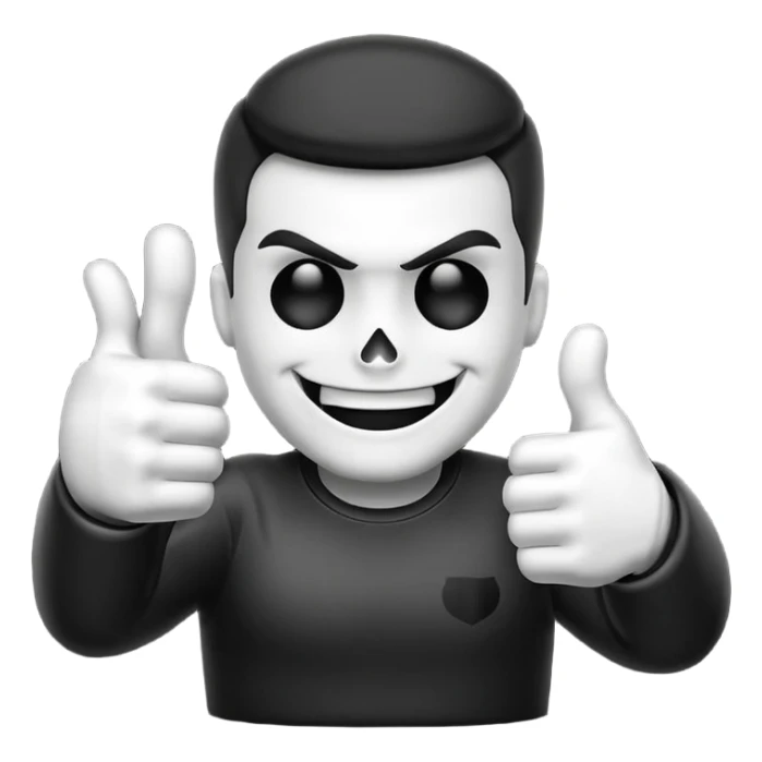 Emogi punisher giving thumbs up sticker