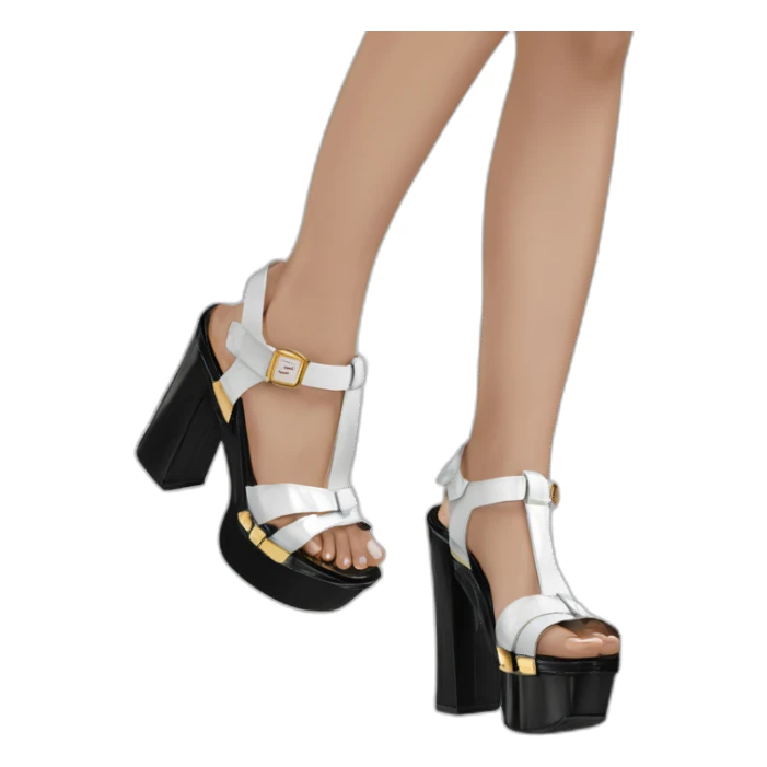 Ysl TRIBUTE PLATFORM SANDALS IN PATENT LEATHER sticker