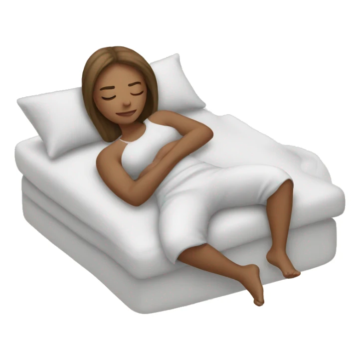 White girl sleeping  sticker