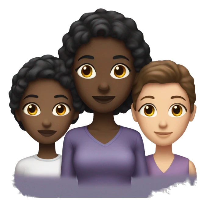 2 black girls and 1 brunette sticker