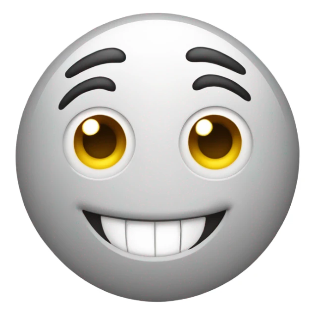 Emoji with big smile and one eye sticker
