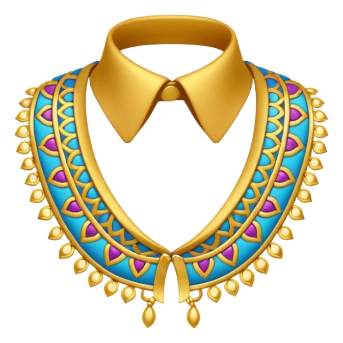 decorative colorful shirt collar sticker