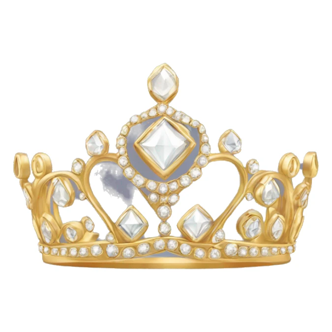 dainty gold diamond tiara  sticker