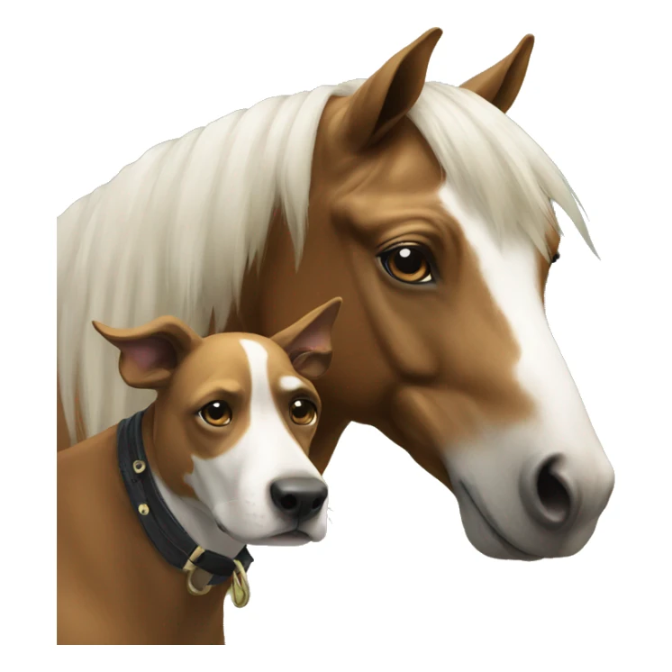 Horse whith dog  sticker