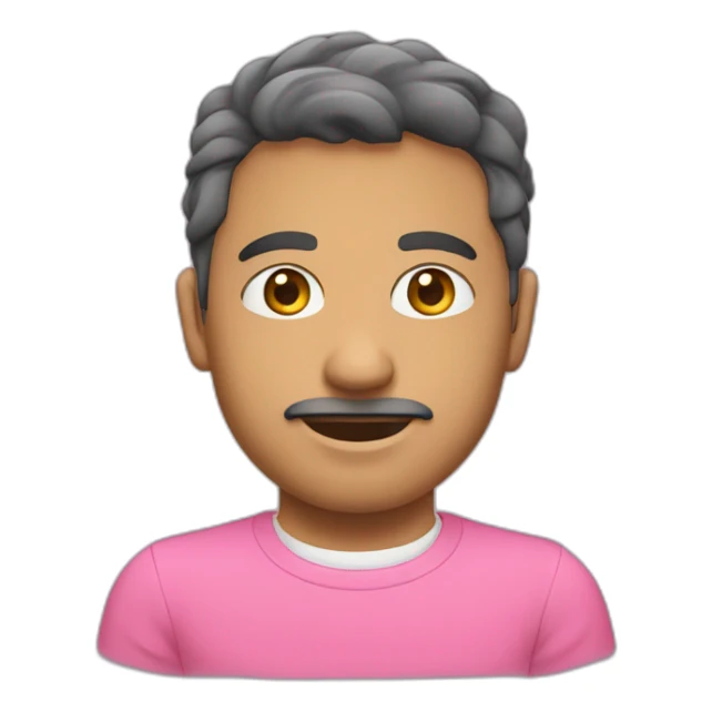 Homme blanc, avec un T-shirt de couleur rose d’Algérie sticker