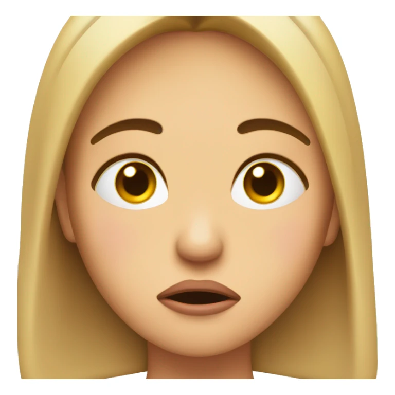 Shocked face with kiss marks on the cheek sticker