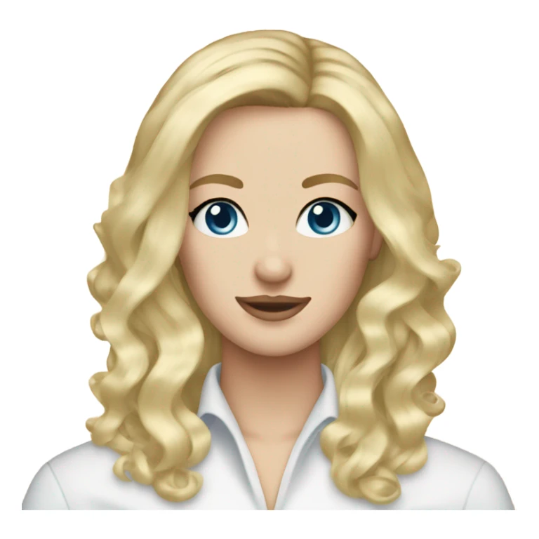 Blonde hair blue eyed hairstylist sticker