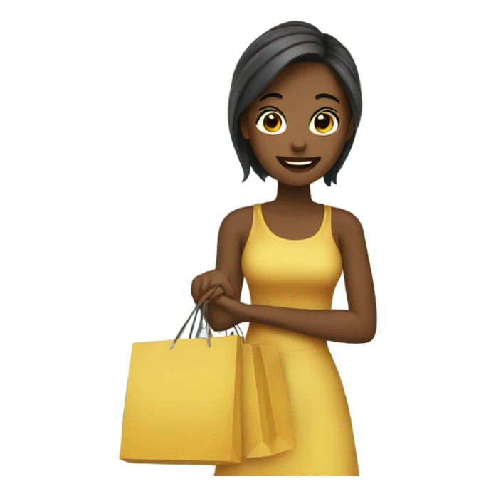 girl shopping sticker