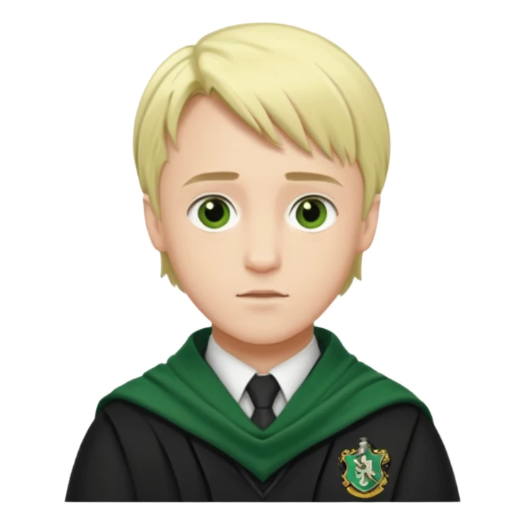 draco malfoy, hogwarts uniform,  green scarf sticker