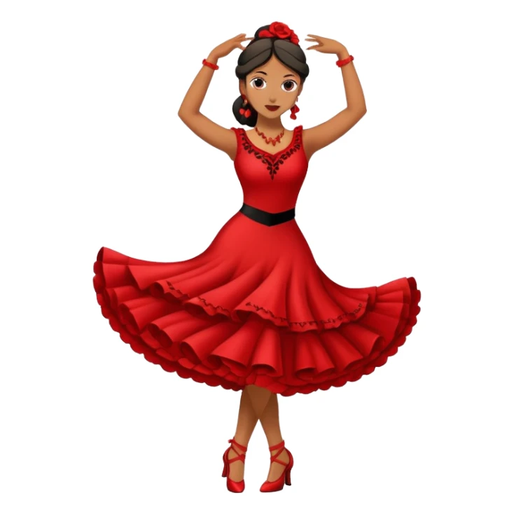 half woman flamenco dancer sticker