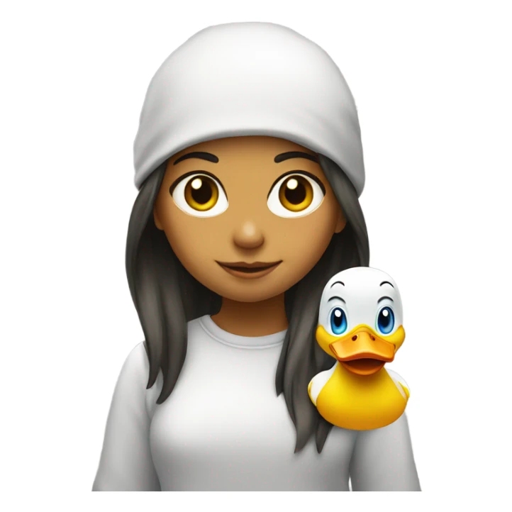 girl with sign “im duck up” sticker