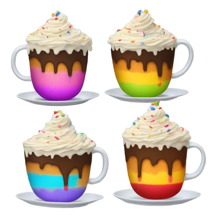 birthday cake turn into a cup of drink sticker