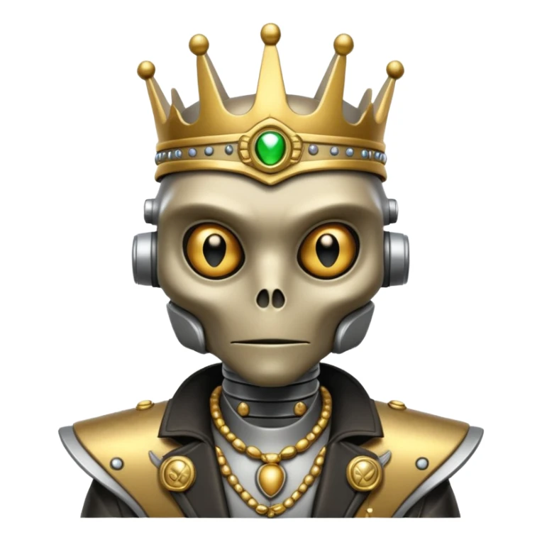 alien king robot mix with ancient animals gangster sticker