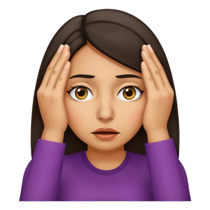 Nervous Latina woman peeking from behind fingers covering eyes  sticker