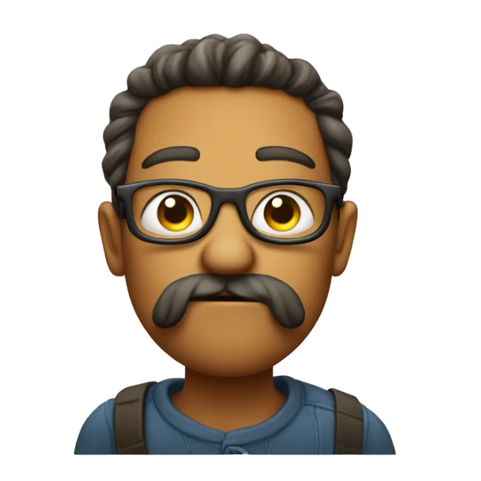 nerd emoji shushing with finger over mouth sticker