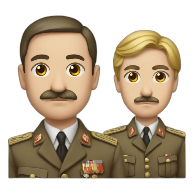 Hitler-and-staline-love sticker
