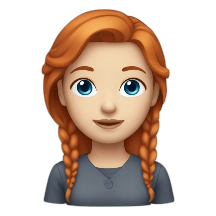Redhead blue eyes female sticker