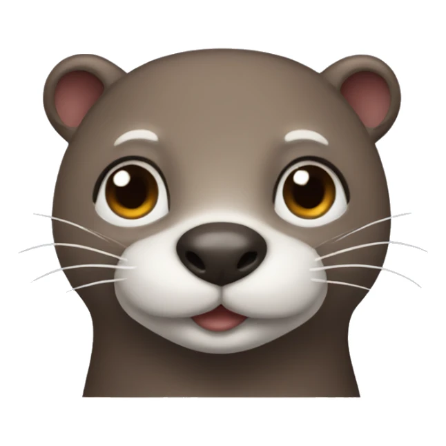 cartoon otter with heart eyes sticker